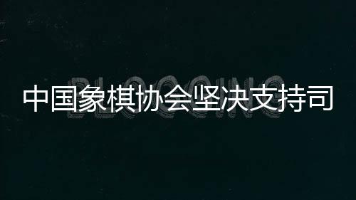 中國(guó)象棋協(xié)會(huì)堅(jiān)決支持司法機(jī)關(guān)依法打擊涉象棋行業(yè)的違法行為