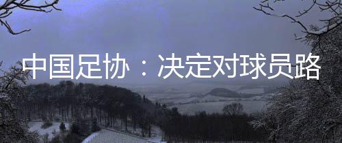 中國足協(xié)：決定對球員路俊偉停賽三場，罰款1.5萬元